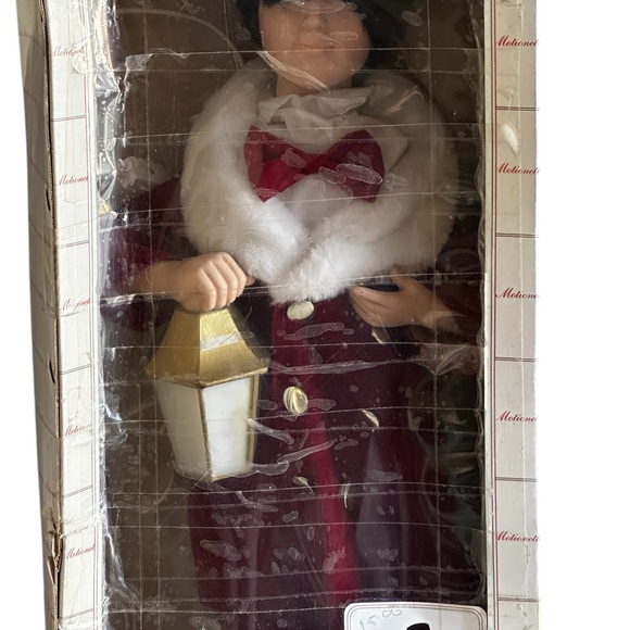 VINTAGE TELLCO CHRISTMAS ANIMATED MOTIONETTE BOY WITH LANTERN - Picture 4 of 16